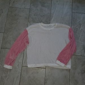 Daisy May Fluffy Pink Sweatshirt